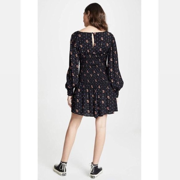 Free People Two Faces Black Mini Dress Small NWT - Picture 5 of 11